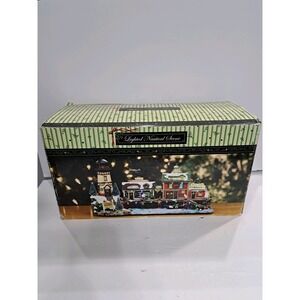 LIGHTED NAUTICAL SCENE RARE LIGHTHOUSE CAPE COD PIRATES PARROT‎ CHRISTMAS BOX